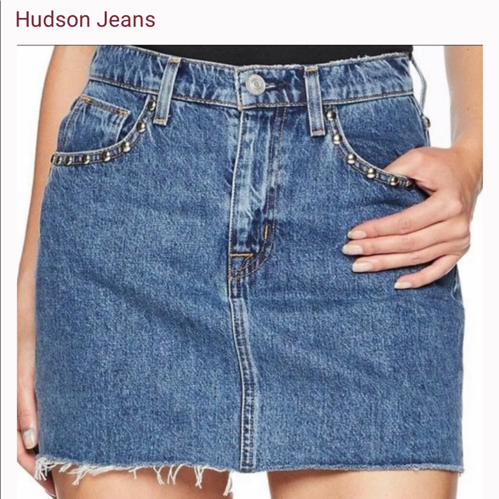Hudson denim skirt with stud detailing